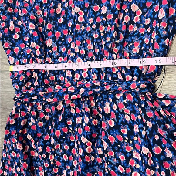 NWOT J. Crew Tie-waist midi dress in dotted floral pattern Size 0 A-Line - Picture 9 of 16